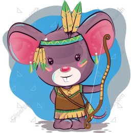 Whimsical Mouse Warrior