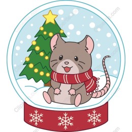 Festive Feline Snow Globe
