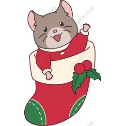Festive Cat in Christmas Stocking