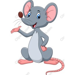 Playful Cartoon Mouse