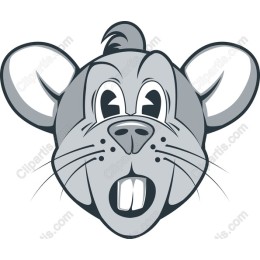 Charming Cartoon Mouse Face