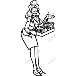 Vintage Concession Stand Lady