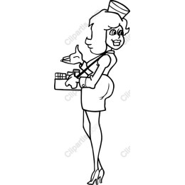 Vintage Cheerful Saleswoman