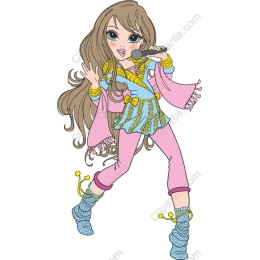 Vibrant Singing Character