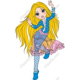 Trendy Girl with Heart Patterns