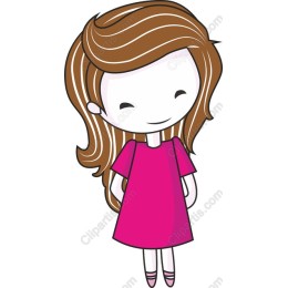 Charming Pink Dress Girl