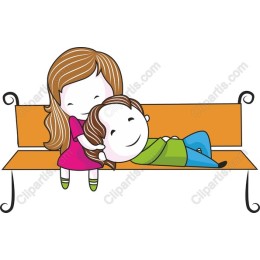 Charming Couple on a Bench