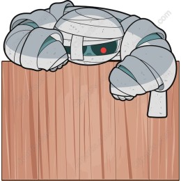 Mummy Behind the Wall