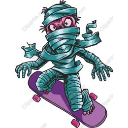 Skateboarding Mummy