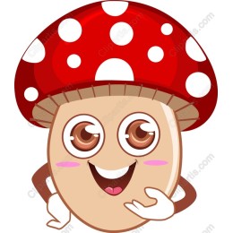 Cheerful Cartoon Mushroom