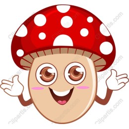 Cheerful Mushroom Character