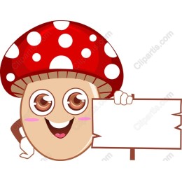Cheerful Mushroom Character