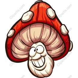 Happy Cartoon Mushroom