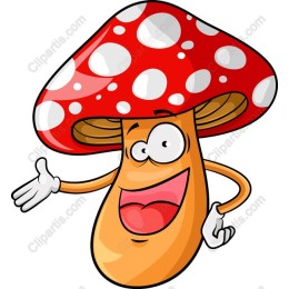 Cheerful Cartoon Mushroom