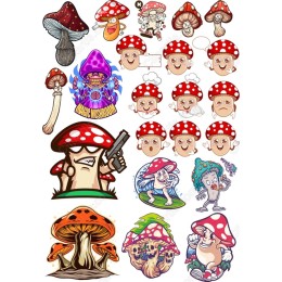 Magic Mushroom Clipart Bundle