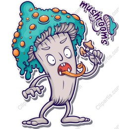 Whimsical Mushroom Character