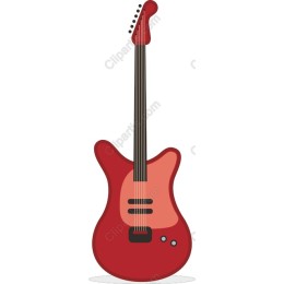 Vibrant Red Electric Guitar
