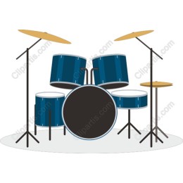 Vibrant Drum Set