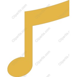 Vibrant Golden Musical Note