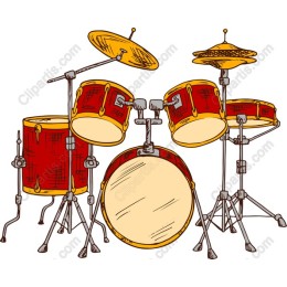 Vibrant Drum Set