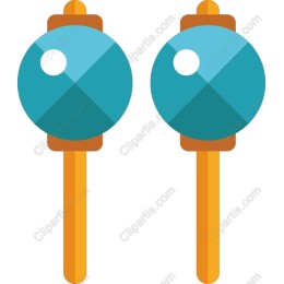 Teal and Gold Hand Bells