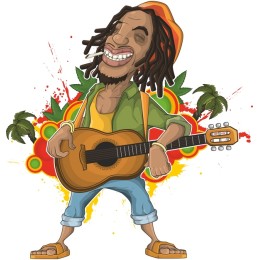 Reggae Rhythms: Joyful Musician