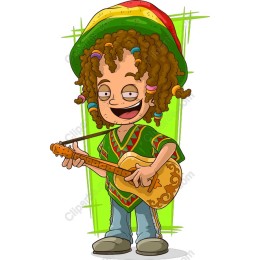 Reggae Boy Playing Guitar