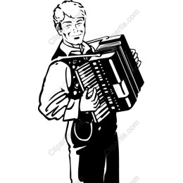 Vintage Accordion Player