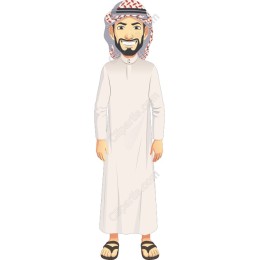 Cheerful Middle Eastern Character