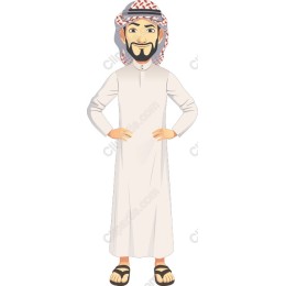 Cheerful Middle Eastern Character