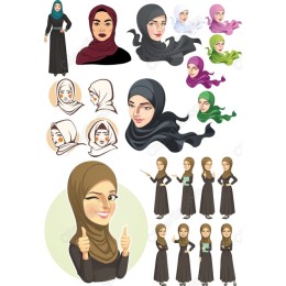 Hijab Bundle - Expressive Clipart Collection