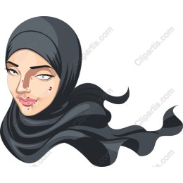 Elegant Woman in Dark Hijab