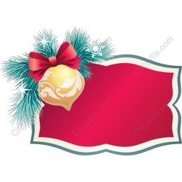 Elegant Christmas Ornament with Customizable Banner