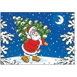 Santa Claus with Christmas Tree