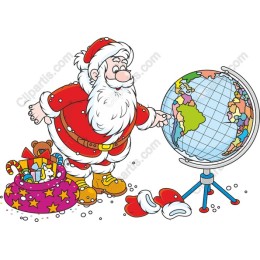 Santa Claus with Globe