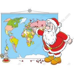 Santa Claus World Map
