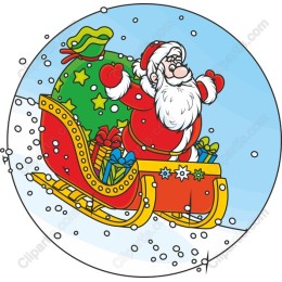 Whimsical Santa Claus Sleigh