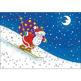 Skiing Santa
