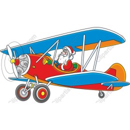 Santa Claus in Biplane