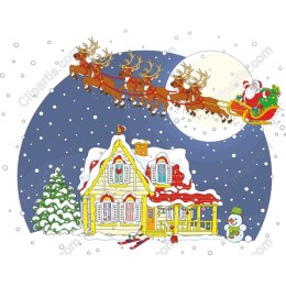 Magical Santa Claus Christmas Scene