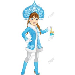 Festive Blue Winter Character