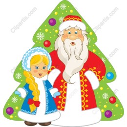 Festive Santa and Girl Christmas
