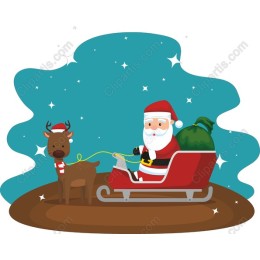 Jolly Santa Claus Sleigh