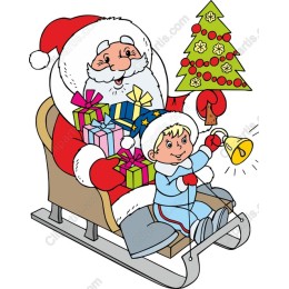 Santa Claus and Child Sleigh