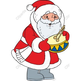 Santa Claus Playing Drum