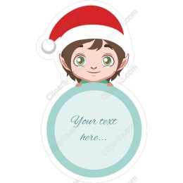 Holiday Elf Clipart - Customizable Festive