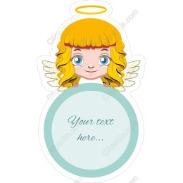 Angelic Kid with Customizable Banner