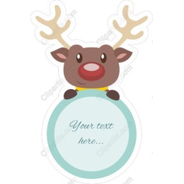 Cheerful Customizable Reindeer