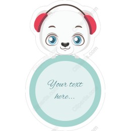 Charming Polar Bear with Headphones