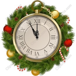 Vintage Christmas Pocket Watch Wreath